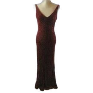 CARMEN MARC VALVO RED VELVET BEADED MAXI GOWN DRESS SIZE 2 SMALL